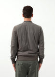 Leather Bomber Jacket in Dust